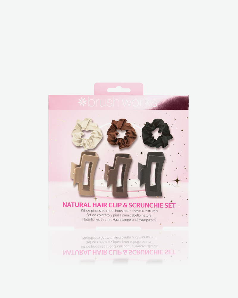 Brushworks Natural Hair Clip &amp; Scrunchie Set