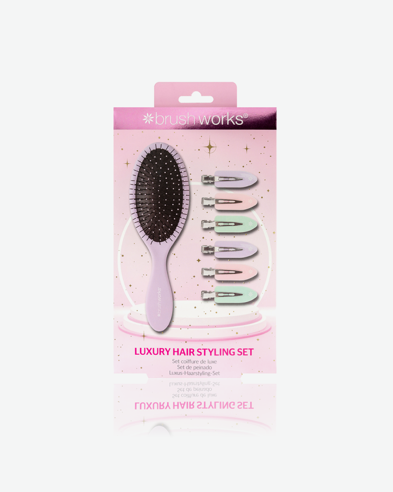 Brushworks Luxury Hair Styling Set (Purple)