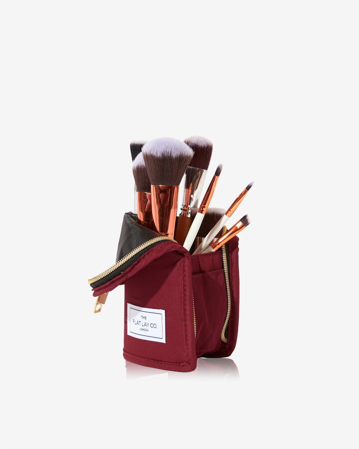 The Flat Lay Co. Standing Makeup Brush Case In Berry