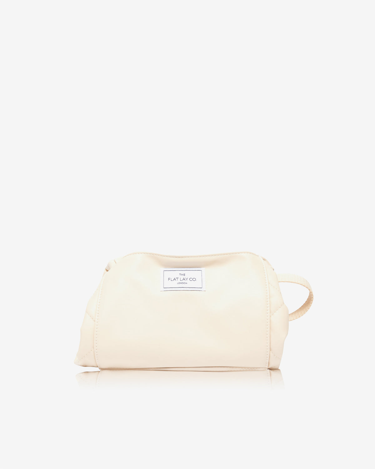 The Flat Lay Co. Full Size Drawstring In Cream Leather Monochrome