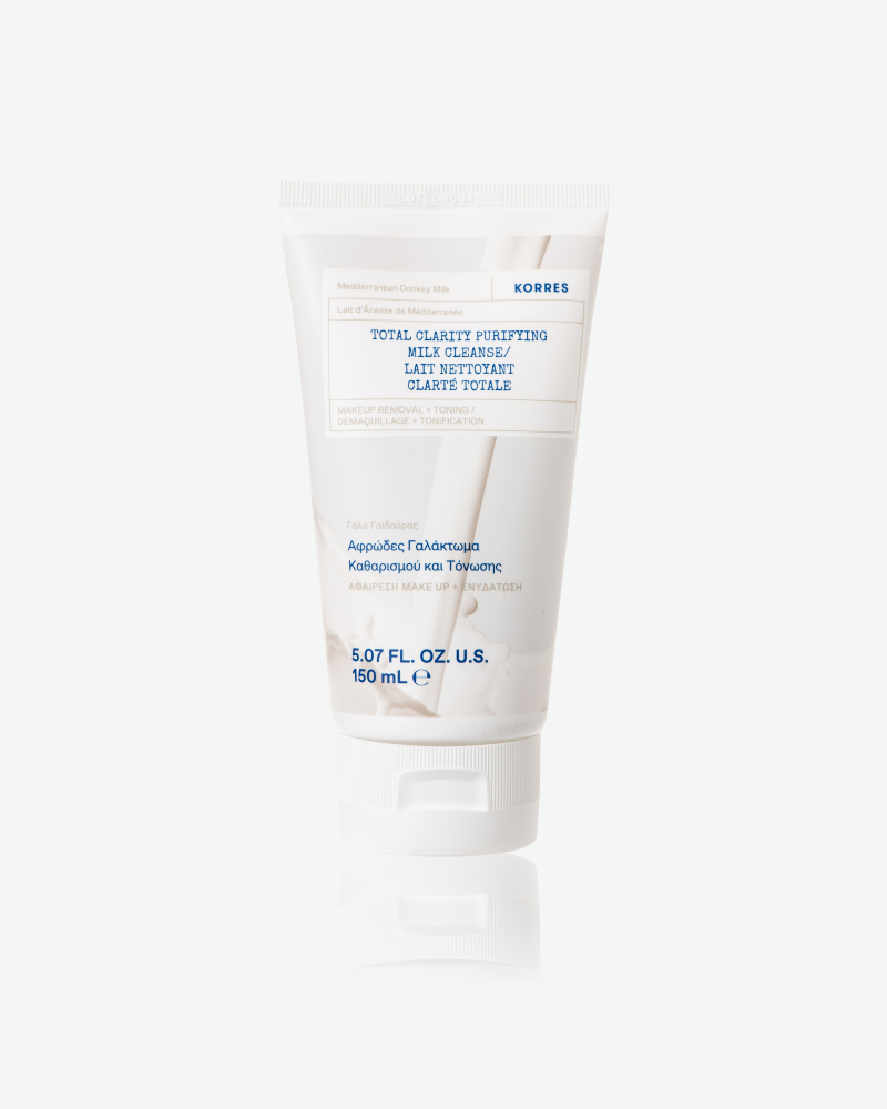 Korres Mediterranean Donkey Milk Total Clarity Purifying Milk Cleanse Makeup Removal + Toning