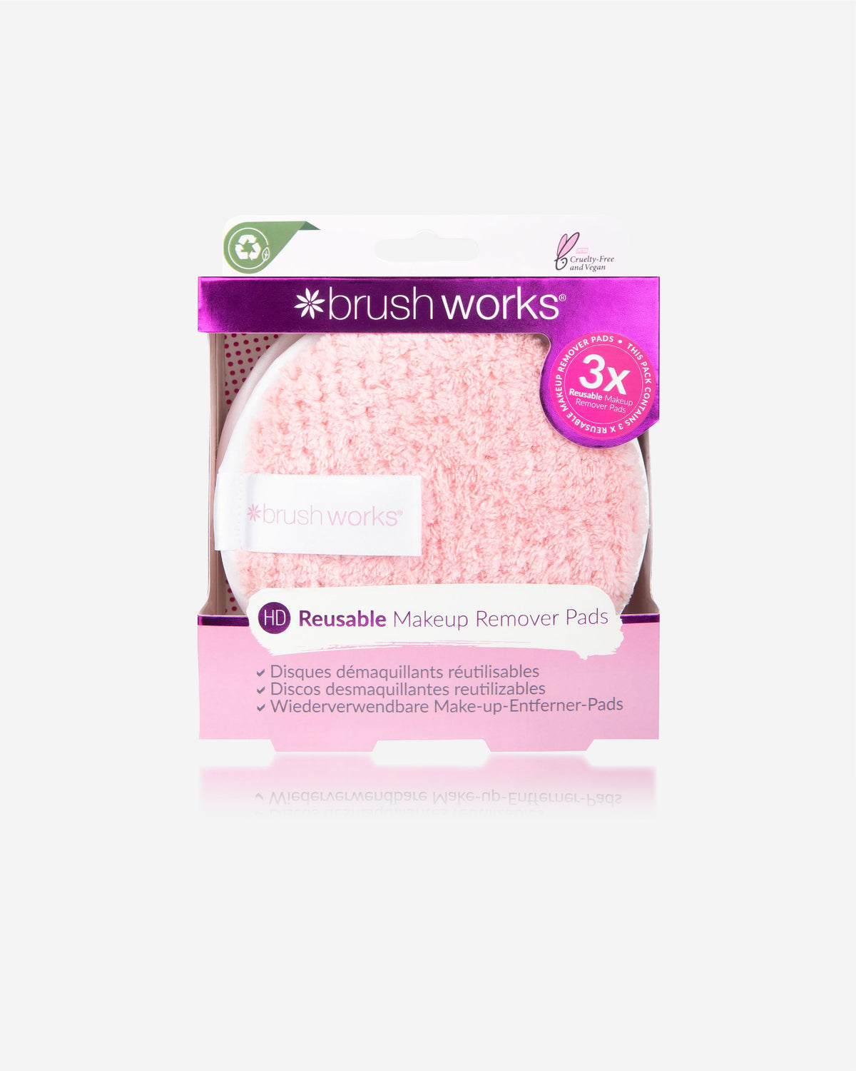 Brushworks Hd Reusable Makeup Remover Pads (Pack Of 3)
