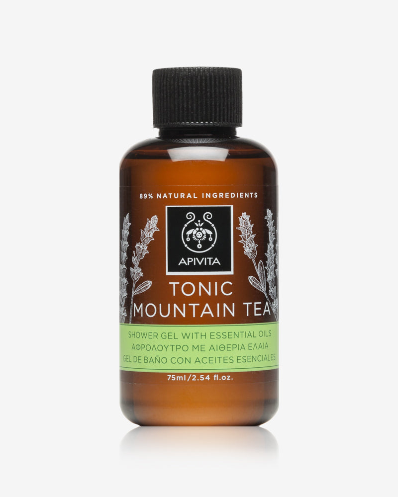 Mini Shower Gel Tonic Mountain Tea With Essential Oils 75ml