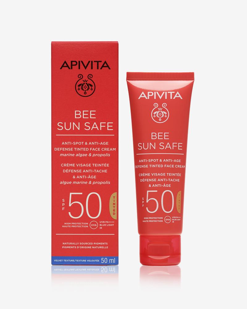 Bee Sun Safe Anti-Spot &amp; Anti-Age Defense Tinted Face Cream SPF50